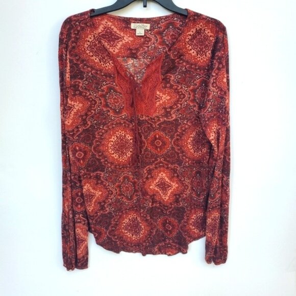 Lucky Peasant Boho Blouse Lace Tassels Large - Picture 2 of 13